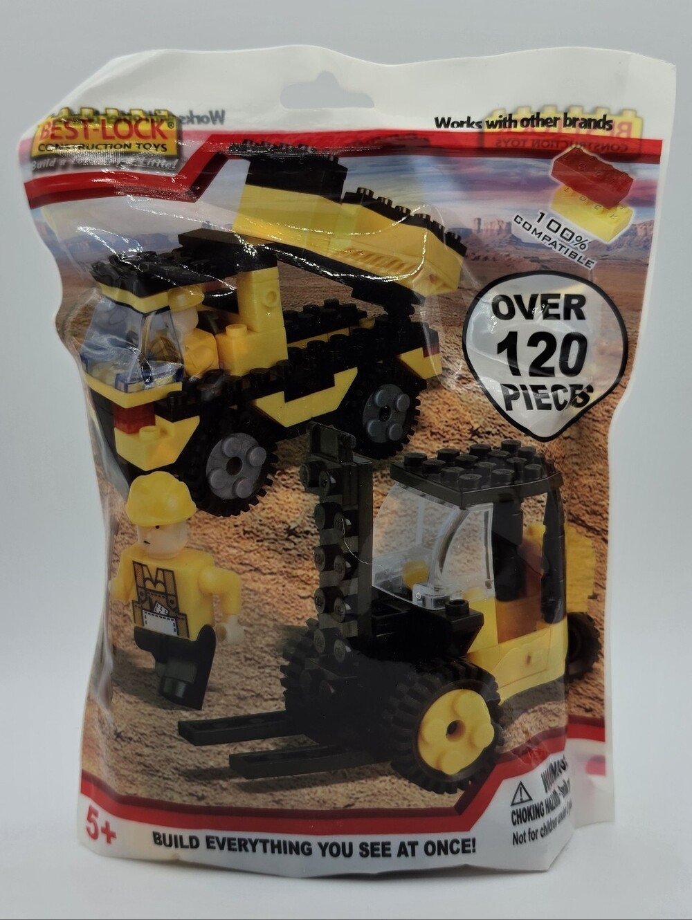 Best Lock Construction Toys Vehicle Building Set Yellow Black